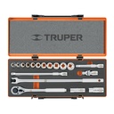 Juego de 18 herramientas cuadro 1/2' std para mecánico JD-1/2X19P