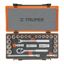 Juego de 25 herramientas cuadro 3/8' std y mm para mecánico JD-3/8X26MP