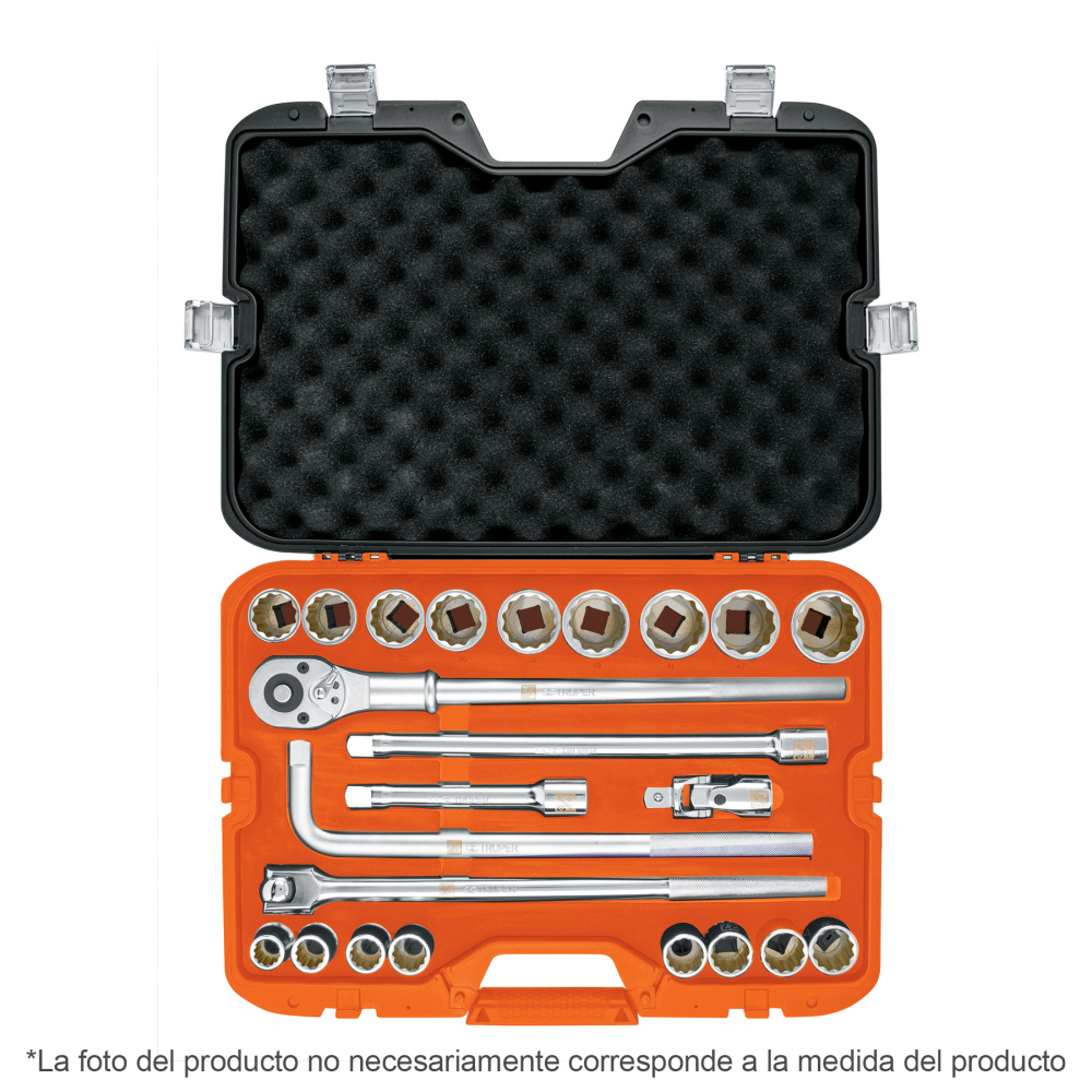 Juego de 23 herramientas cuadro 3/4' std para mecánico JD-3/4X24P