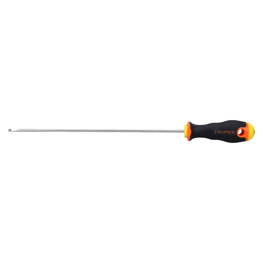 Desarmador cabinet 1/8' x 8' mango Comfort Grip, TRUPER DG-1/8X8B