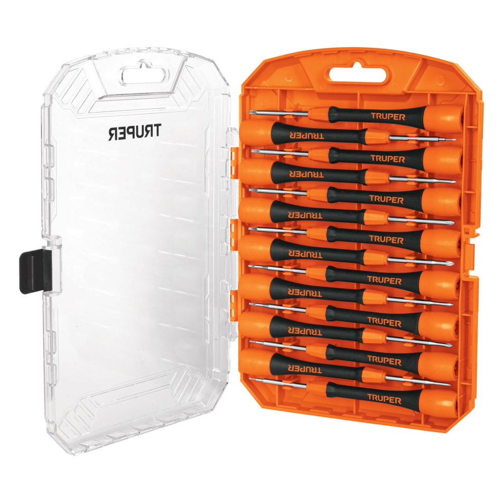 Juego con 15 desarmadores de precisión, Truper JOY-15