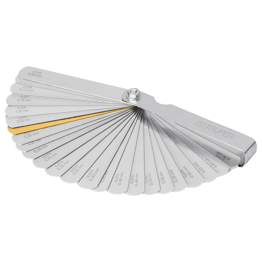 Calibrador de 32 hojas std / mm, TRUPER CAL-32
