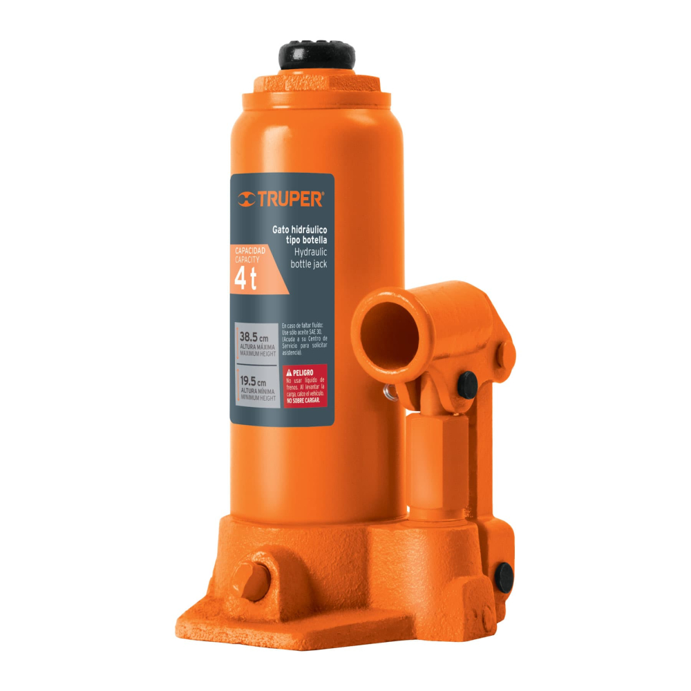 Gato hidráulico de botella de 4 Ton, TRUPER GAT-4