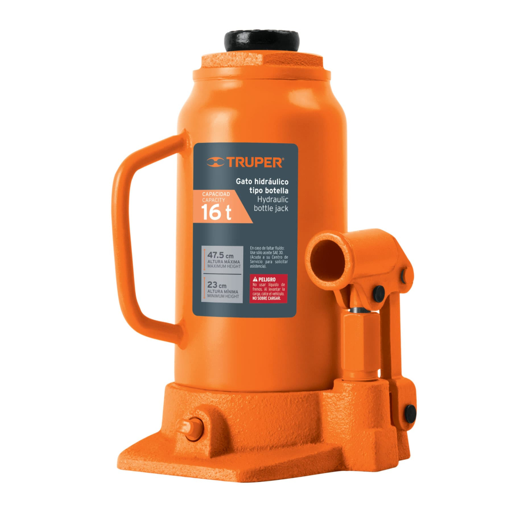 Gato hidráulico de botella de 16 Ton, TRUPER GAT-16