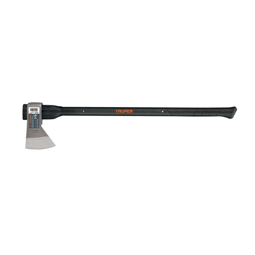 Hacha media labor 3 lb, mango de fibra de vidrio 36', TRUPER ML-3M