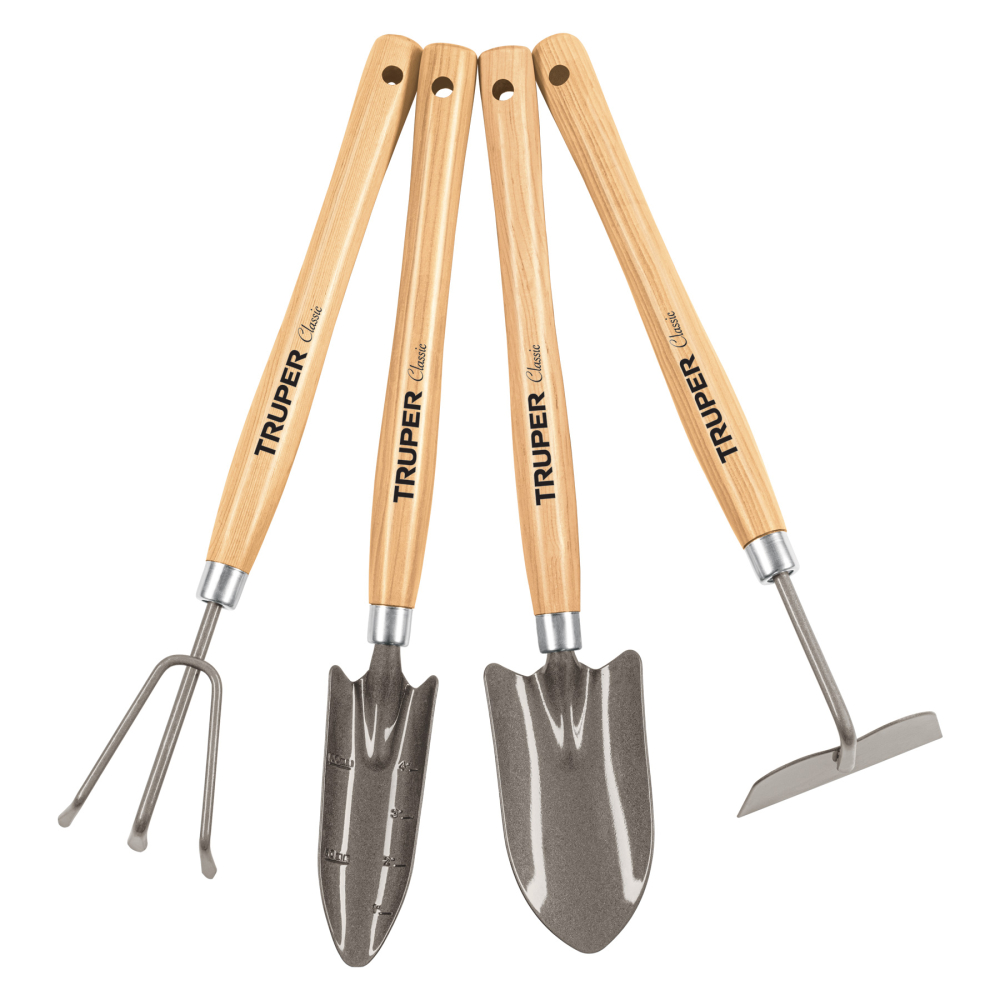 Juego de 4 herramientas para jardín, mango 12-1/4', TRUPER JJ-4L