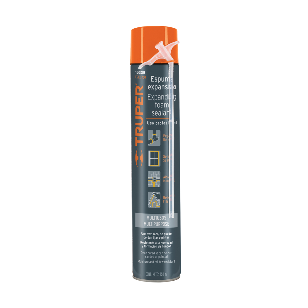 Espuma expansiva de poliuretano, 750 ml, TRUPER ESEX-750