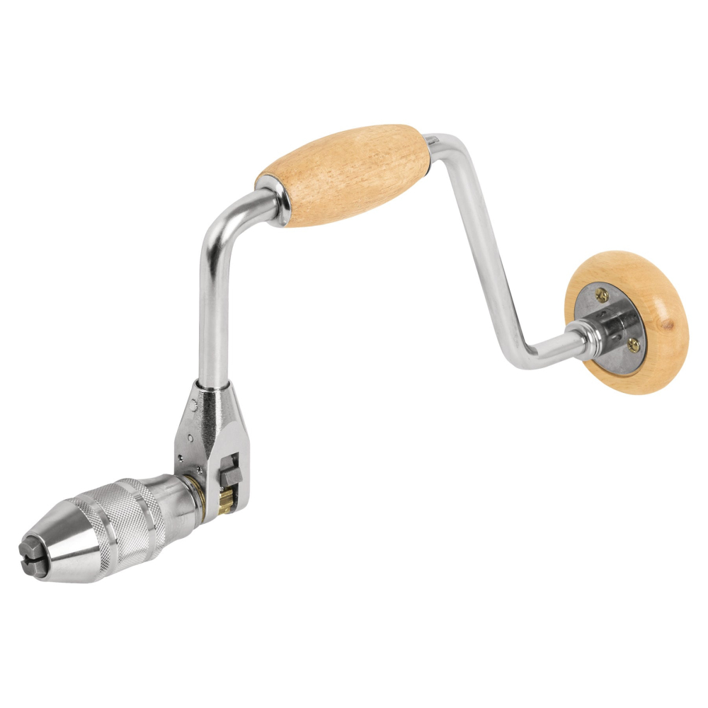 Berbiquí profesional 12' perilla de madera, TRUPER BC-12M