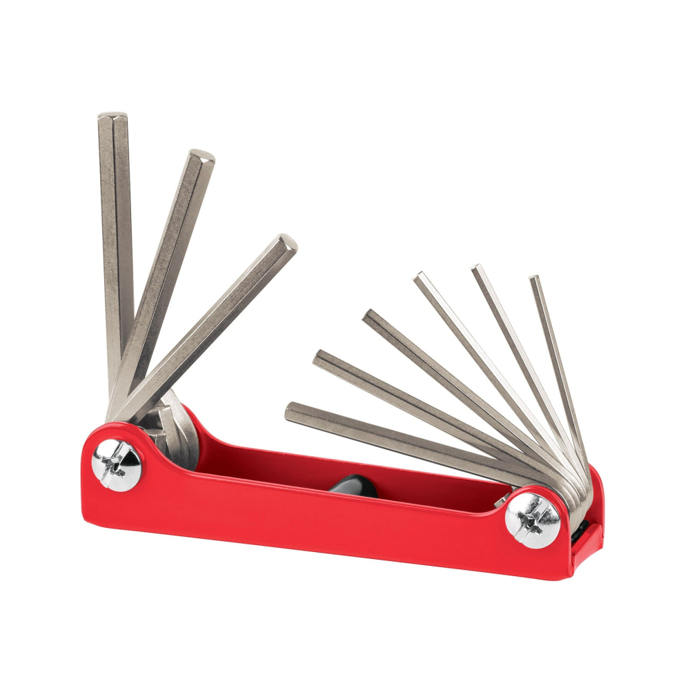 Juego de 9 llaves hexagonales std, tipo navaja, TRUPER ALL-9P