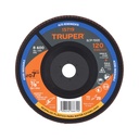 Disco laminado 7' grano 120 centro 7/8', plástico, TRUPER DLTP-70120