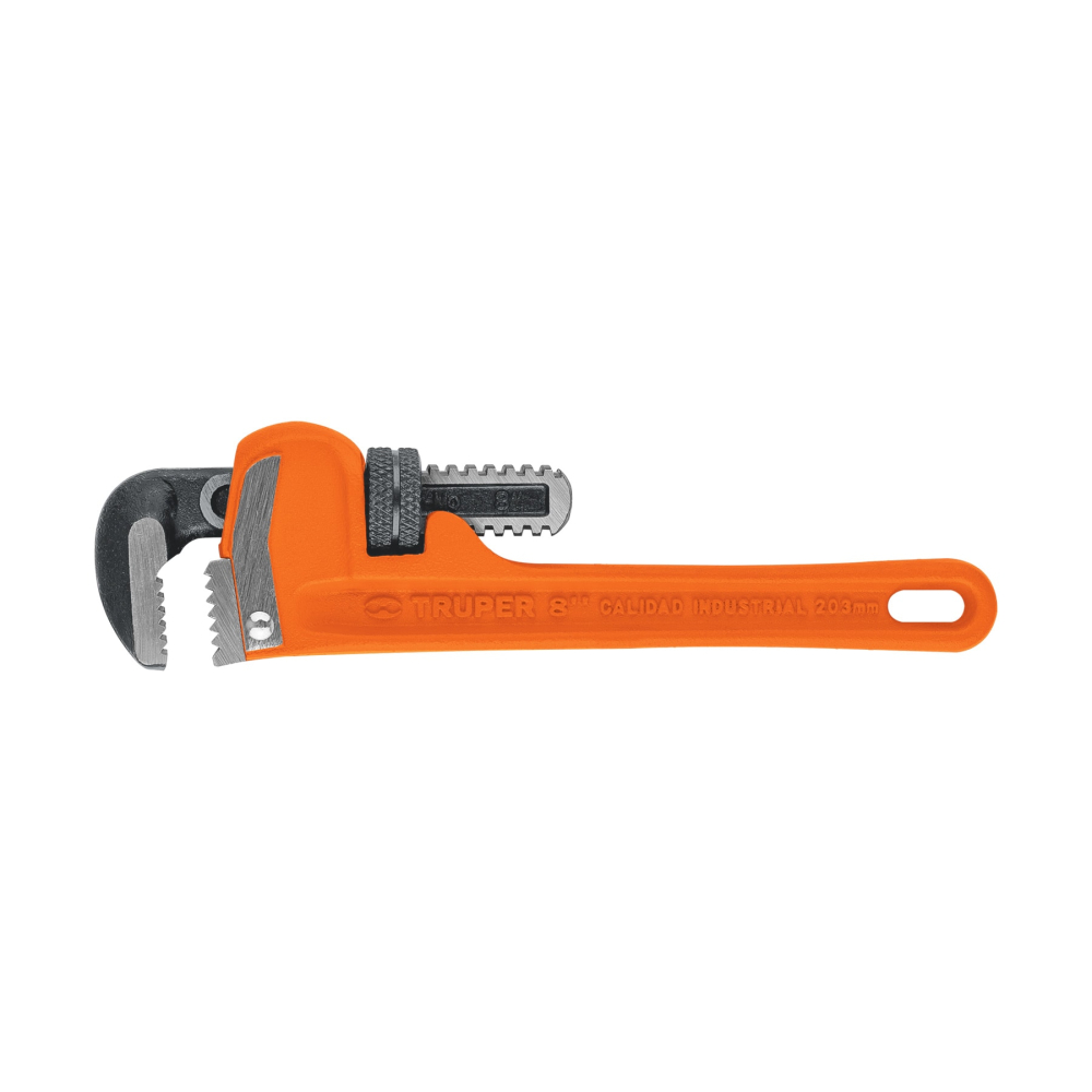Llave stilson 8' cuerpo robusto de hierro dúctil, TRUPER STI-8