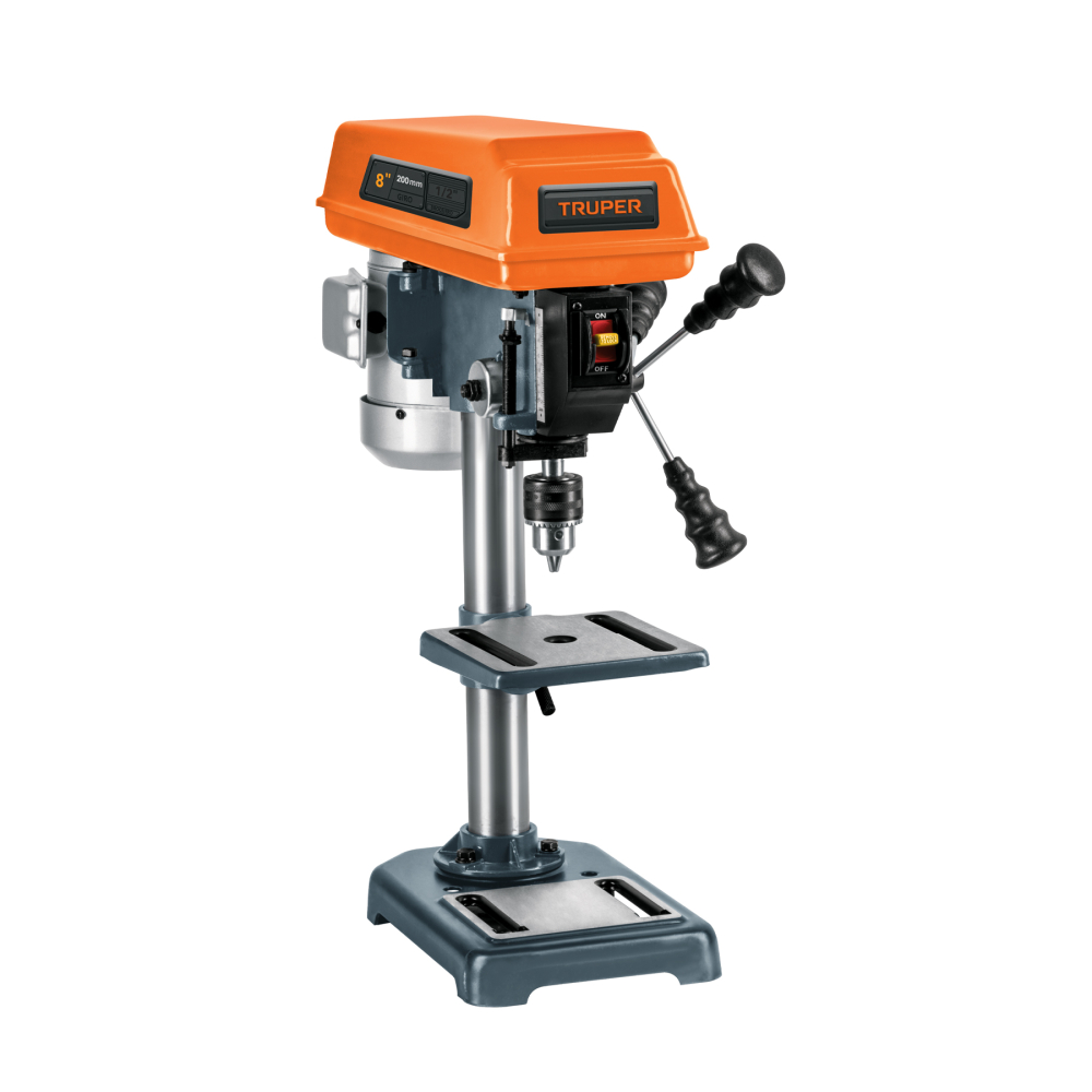 Taladro de banco 8', 1/3 HP (250 W), broquero 1/2', TRUPER TAPI-8