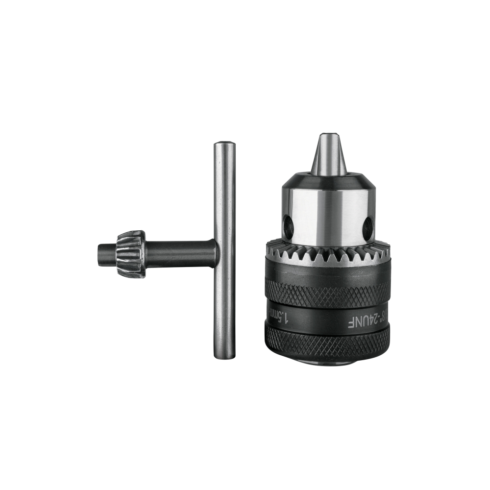 Broquero 3/8' con llave, cuerpo moleteado, TRUPER BRO-3/8N