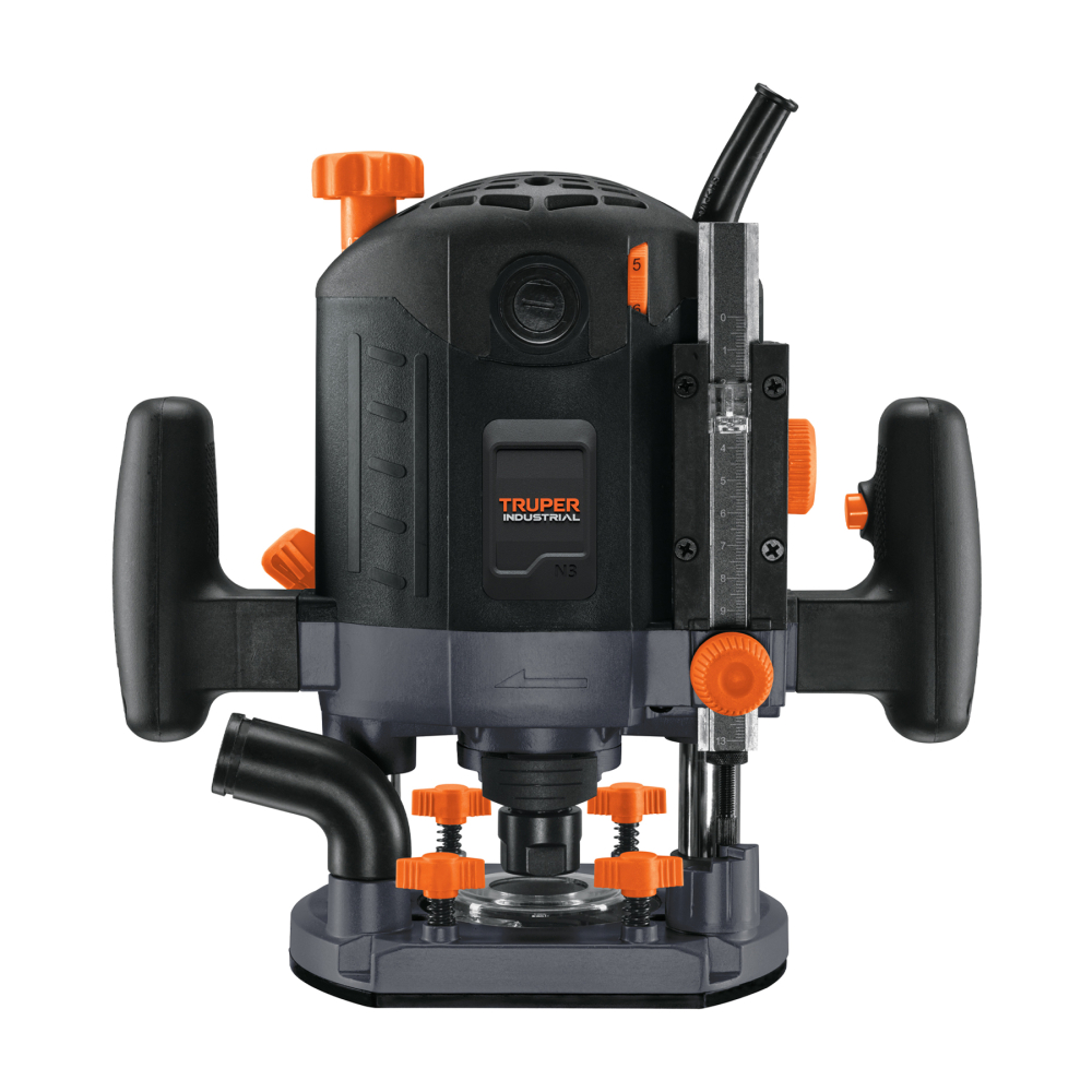 Router (Rebajadora) 1200W, 1-3/4 HP, TRUPER INDUSTRIAL ROU-N3