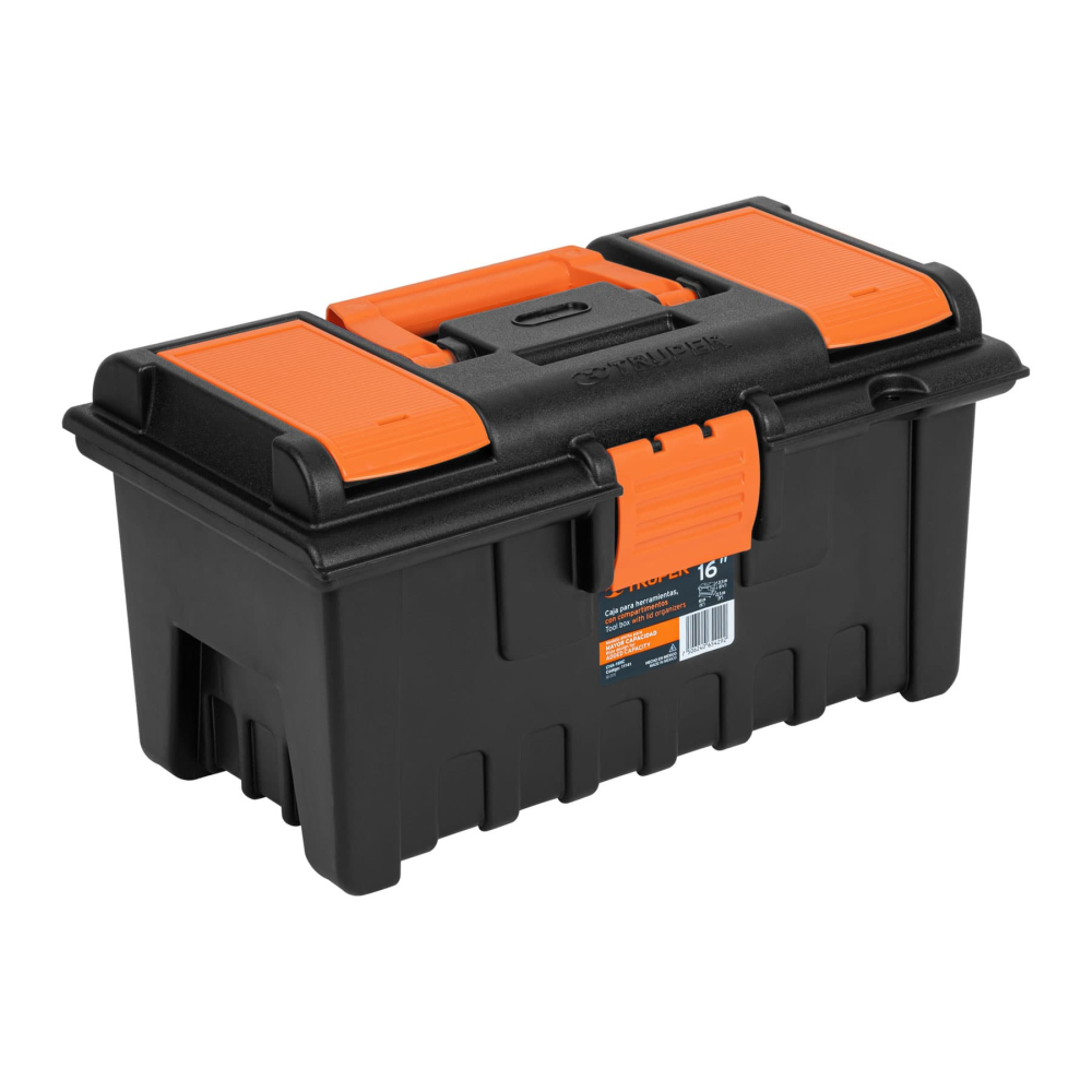 Caja para herramienta de 16' con compartimentos, TRUPER CHA-16NC