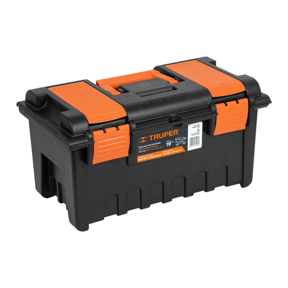 Caja para herramienta de 19' con compartimentos, TRUPER CHA-19NC