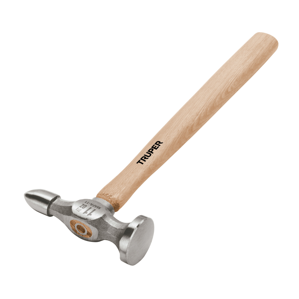 Martillo desabollador fino 11 oz, mango madera, TRUPER MAFA-11