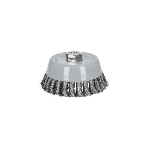 [100856] Carda copa 5' alambre trenzado grueso, Multi-rosca, TRUPER CT-612MRX