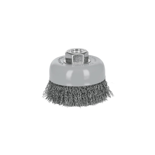 [100857] Carda copa 3' alambre ondulado fino, Multi-rosca, TRUPER CO-508MR