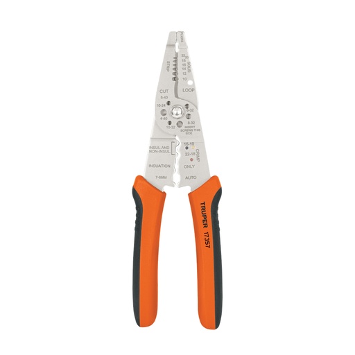 [17357] Pinza 8' pela cables, 24 a 12 AWG, TRUPER PE-CA-8