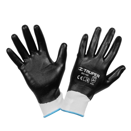 [18026] Guantes de poliéster recubiertos de nitrilo, M, TRUPER GU-152