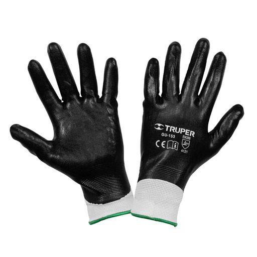 [18027] Guantes de poliéster recubiertos de nitrilo, G, TRUPER GU-153