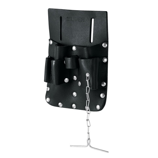 [11515] Porta herramientas de cuero con 7 compartimentos, TRUPER POHE-7CU