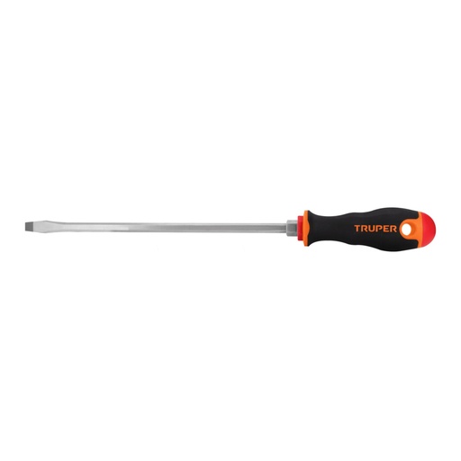 [18546] Desarmador plano 5/16' x 10' mango Comfort Grip, TRUPER DR-5/16X10B