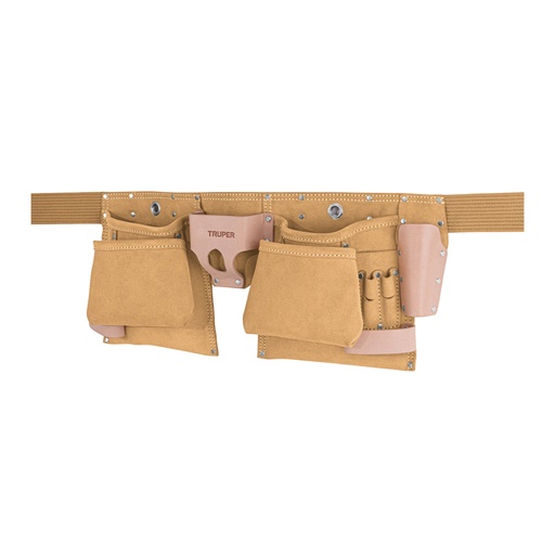 [11537] Porta herramientas de carnaza con 13 compartimentos, TRUPER POHE-13C