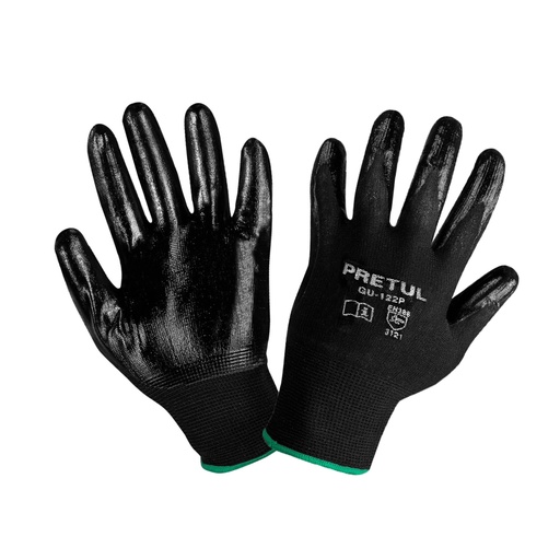 [20027] Guantes de nylon recubiertos de nitrilo, M, PRETUL GU-122P