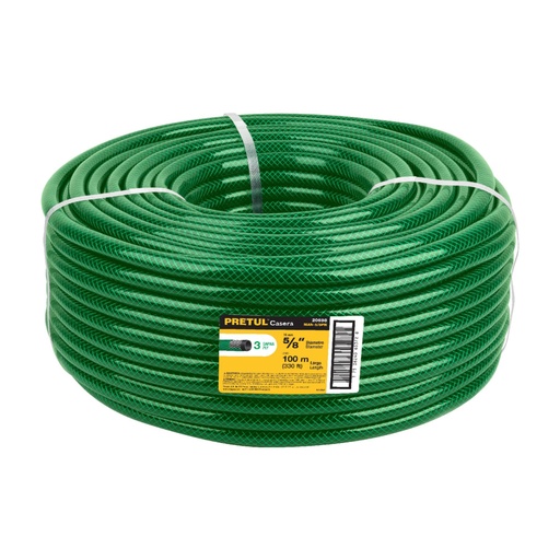 [20598] Metro de manguera 5/8' 3 capas en rollo de 100 m, PRETUL MAN-5/8PR