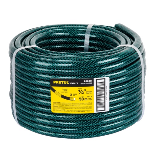 [20658] Metro de manguera 1/2' 3 capas en rollo de 50 m, Pretul MAN-1/2PRM