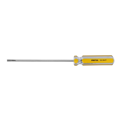 [21464] Desarmador cabinet 1/8 x 4' mango de PVC, PRETUL DG-1/8X4TP