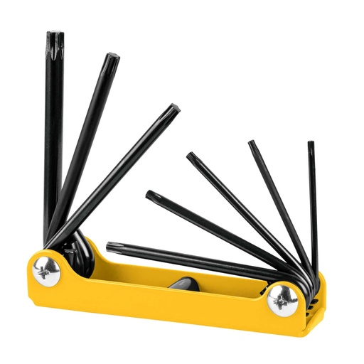 [22725] Juego de 8 llaves torx tipo navaja, lámina, a granel, PRETUL TORX-8PG