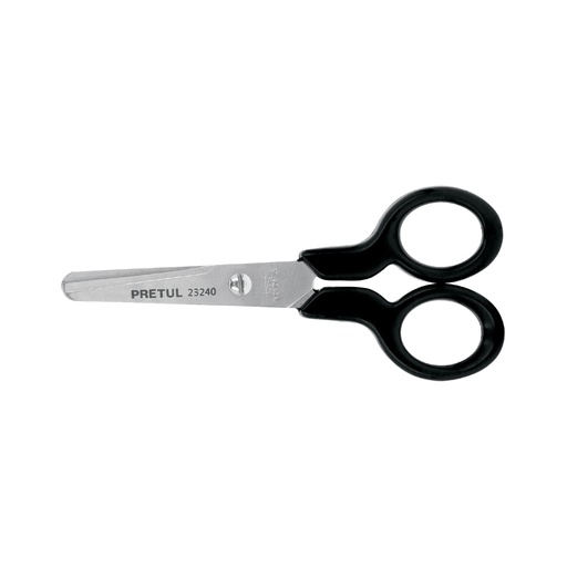 [23240] Tijera 4-1/2' escolar, punta roma, acero inoxidable, PRETUL TIES-4-1/2