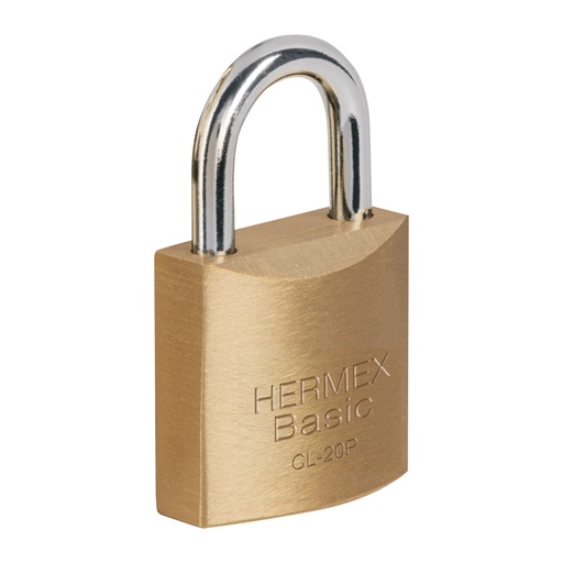 [23513] Blíster con 2 candados de latón de 20mm, HERMEX BASIC CL-20P
