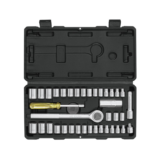 [24220] Juego de 39 herramientas 1/4' y 3/8' para mecánico, PRETUL SET-39