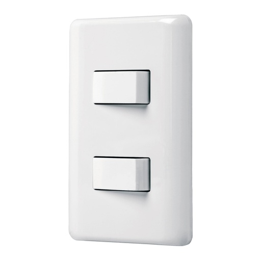 [25085] Placa armada 1 interruptor sencillo + 1 de 3 vías, Basic PA-APDO-EB