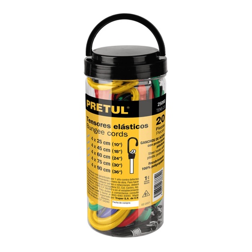 [25090] Juego de 20 tensores elásticos, PRETUL TENS-20