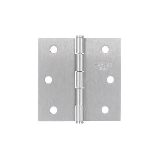 [25107] Bisagra cuadrada 2-1/2', satinado, cabeza plana, BASIC BC-253PP
