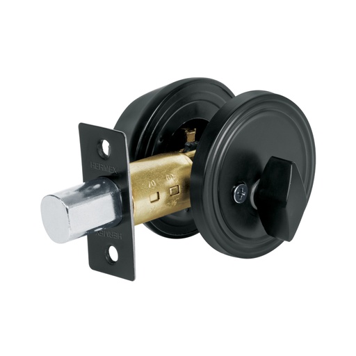 [26067] Cerrojo llave-mariposa negro, llave tradicional, BASIC CERO-61P