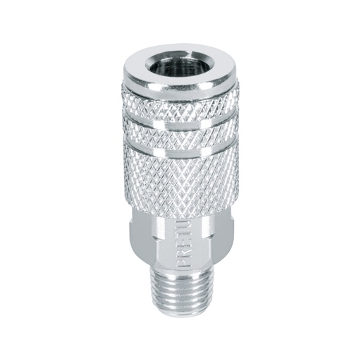 [27029] Cople rápido de acero, macho, cuerda 1/4' NPT, PRETUL COPLE-MA-1/4P