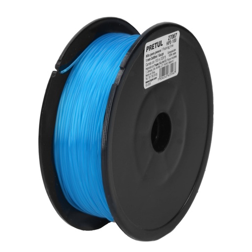 [27067] Carrete con 100 m de hilo para pesca azul calibre 1.00 mm HIPE-100