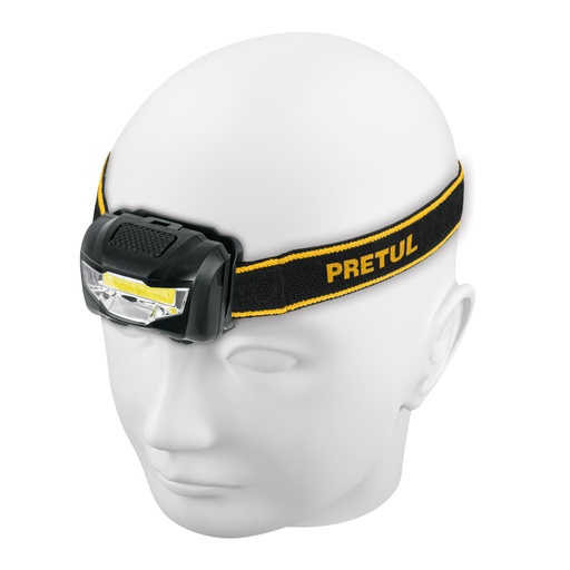 [27083] Linterna de minero LED 100 lm de 3 pilas AAA, PRETUL LI-CA-3AAAP