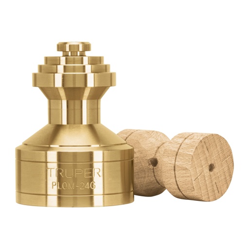 [11823] Plomada de latón 24 oz tipo Guatemala, Truper PLOM-24G