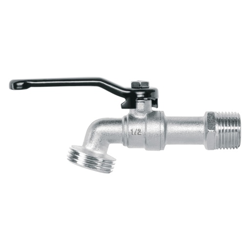 [28200] Llave de esfera de zinc 1/2', 110 g, s/adaptador, PRETUL LL-21PS
