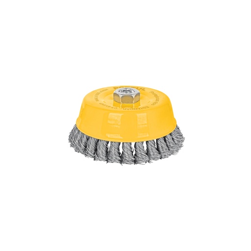 [28261] Carda copa 5' alambre trenzado grueso, eje 5/8'-11, PRETUL CT-612XP