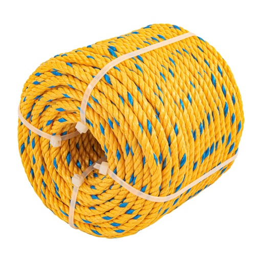 [40093] Metro de cuerda amarilla de polipropileno 6 mm, rollo 46m CUE-061M