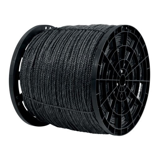 [40763] Kilo de cuerda negra de polipropileno 6 mm, carrete 20kg CUE-06NK