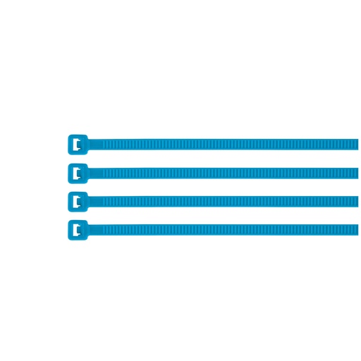 [41011] Bolsa con 100 cinchos plásticos 18 lb, 100 x 2.5 mm, azul CIN-1810Z